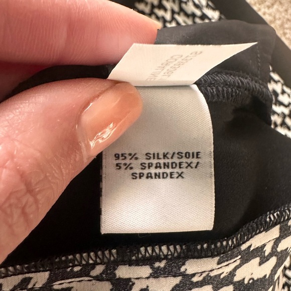 Diane Von Furstenberg Coraline Black White Patterned Pull On Silk Pants Womens 2 - Picture 10 of 13